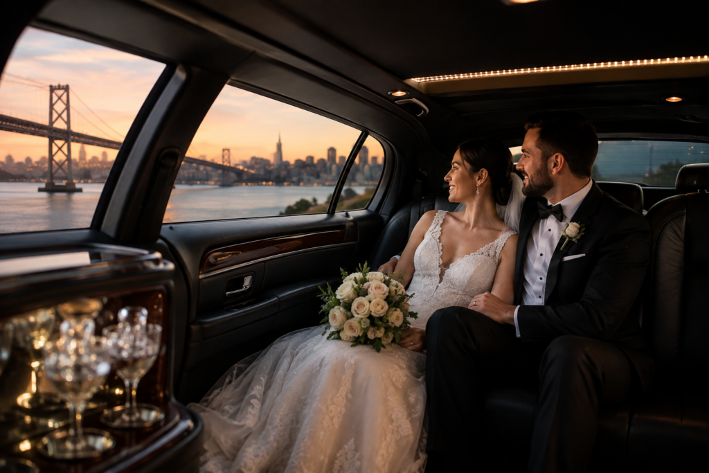 Bay Area wedding transportation by Sunshine Star Luxury